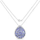 4.16 Carat Genuine Tanzanite .925 Sterling Silver Pendant