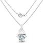 1.75 Carat Genuine Aquamarine .925 Sterling Silver Pendant