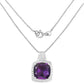 5.85 Carat Genuine Amethyst .925 Sterling Silver Pendant