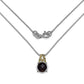3.16 Carat Genuine Smoky Quartz, Yellow Diamond & White Diamond .925 Sterling Silver Pendant
