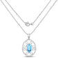 6.17 Carat Genuine Swiss Blue Topaz .925 Sterling Silver Pendant