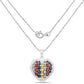 4.40 Carat Genuine Multi Stones .925 Sterling Silver Pendant