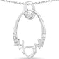 0.14 Carat Genuine White Diamond .925 Sterling Silver Pendant