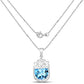 10.90 Carat Genuine Swiss Blue Topaz .925 Sterling Silver Pendant