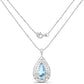7.20 ct. Genuine Swiss Blue Topaz .925 Sterling Silver Pendant