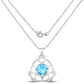 11.50 Carat Genuine Swiss Blue Topaz .925 Sterling Silver Pendant