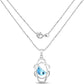 4.60 Carat Genuine Swiss Blue Topaz .925 Sterling Silver Pendant