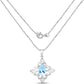 6.10 Carat Genuine Swiss Blue Topaz .925 Sterling Silver Pendant