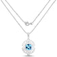 8.18 ct. Genuine Swiss Blue Topaz .925 Sterling Silver Pendant