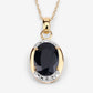7.50 Carat Genuine Black Sapphire .925 Sterling Silver Pendant