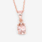 0.70 ct Genuine Morganite .925 Sterling Silver Pendant