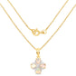 14K Yellow Gold Plated 1.19 Carat Genuine Ethiopian Opal & White Topaz .925 Sterling Silver Pendant