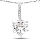 4.46 Carat Genuine White Cubic Zirconia .925 Sterling Silver Pendant