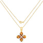 2.46 Carat Genuine Madeira Citrine and White Topaz .925 Sterling Silver Pendant