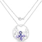 1.33 Carat Genuine Tanzanite and White Topaz .925 Sterling Silver Pendant