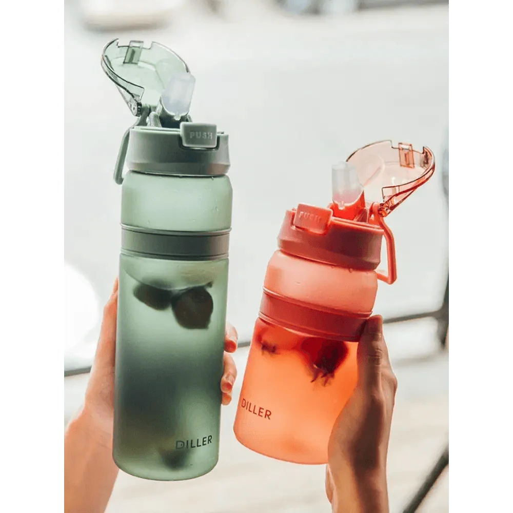 Tritan Sports Water Bottle with Straw – Portable Fitness Bottle