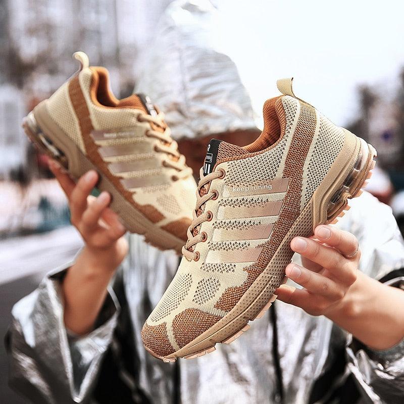 Men’s Air Cushion Running Sneakers – Lace-Up Athletic Shoes