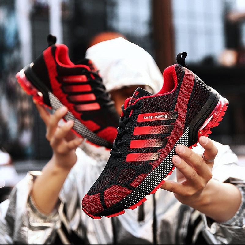 Men’s Air Cushion Running Sneakers – Lace-Up Athletic Shoes
