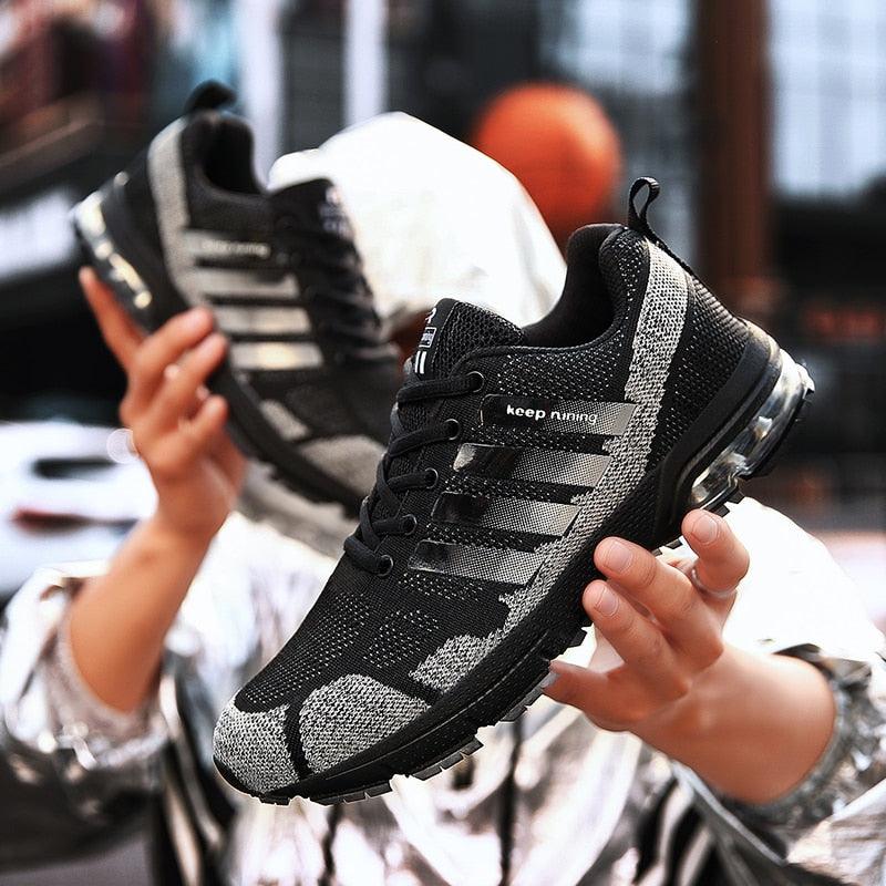Men’s Air Cushion Running Sneakers – Lace-Up Athletic Shoes
