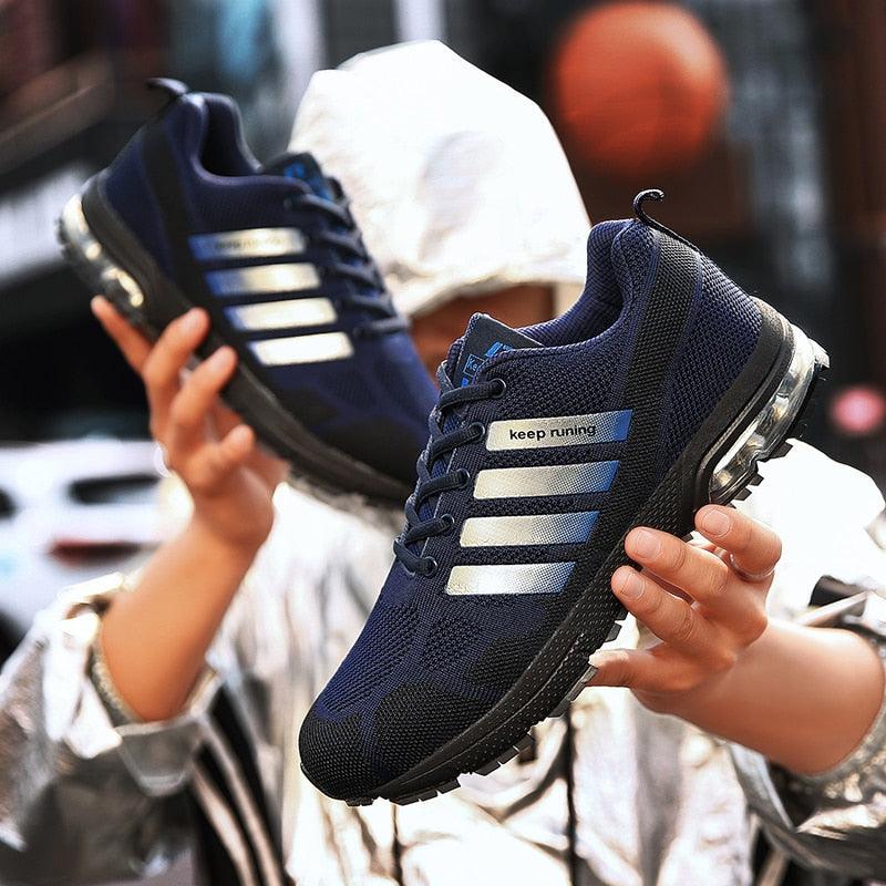 Men’s Air Cushion Running Sneakers – Lace-Up Athletic Shoes