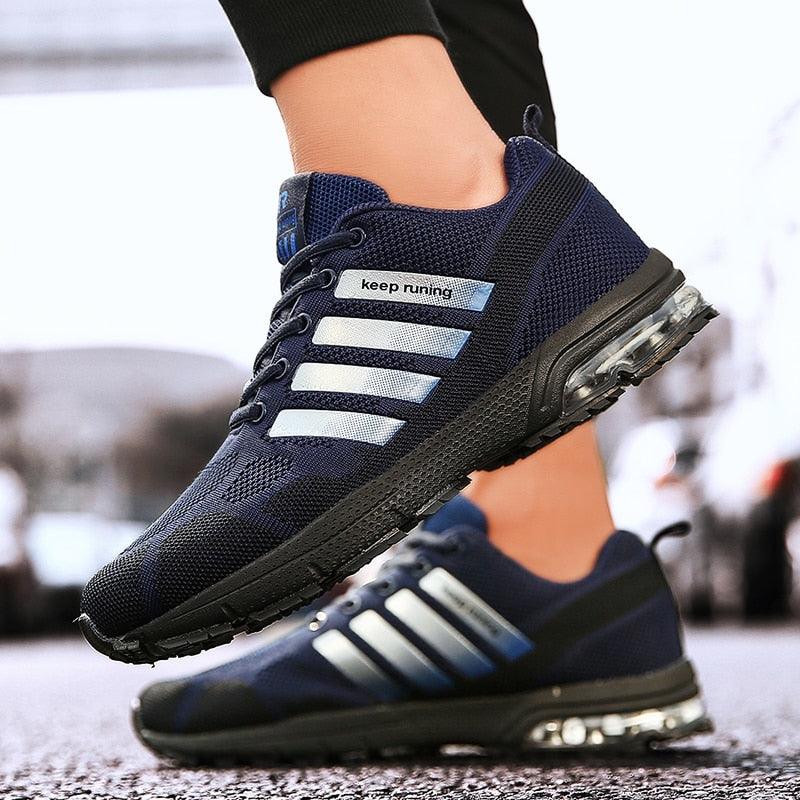 Men’s Air Cushion Running Sneakers – Lace-Up Athletic Shoes