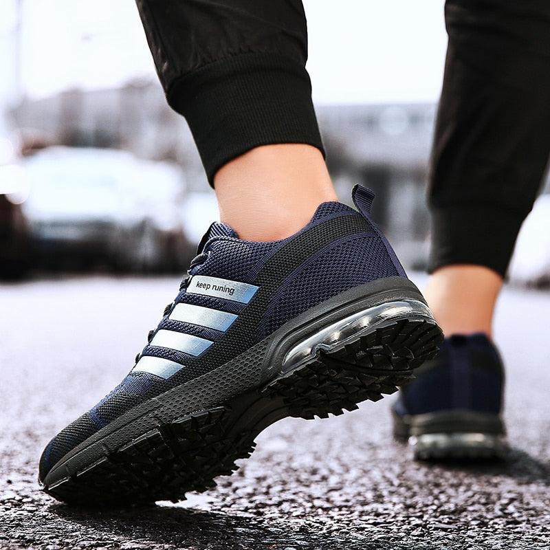 Men’s Air Cushion Running Sneakers – Lace-Up Athletic Shoes