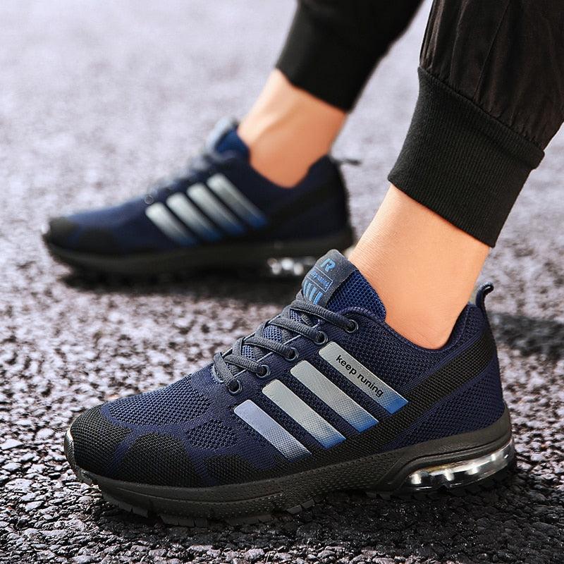 Men’s Air Cushion Running Sneakers – Lace-Up Athletic Shoes