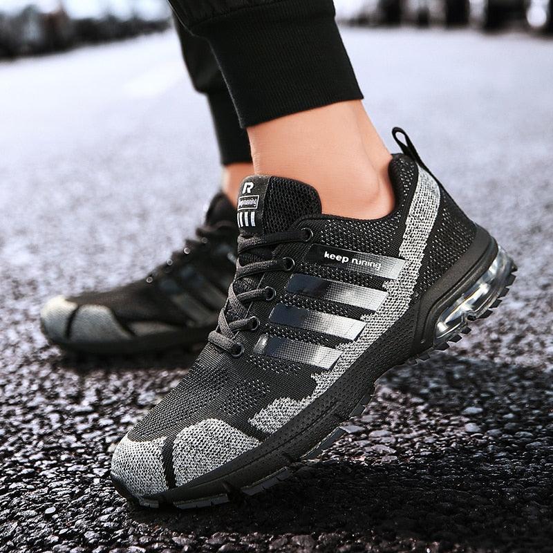 Men’s Air Cushion Running Sneakers – Lace-Up Athletic Shoes