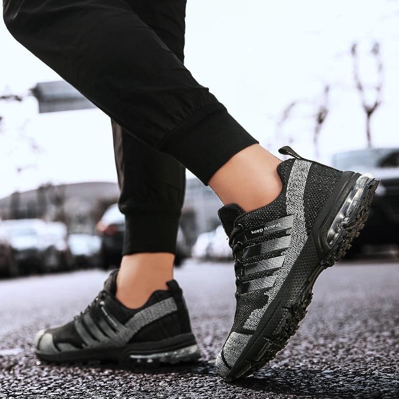 Men’s Air Cushion Running Sneakers – Lace-Up Athletic Shoes