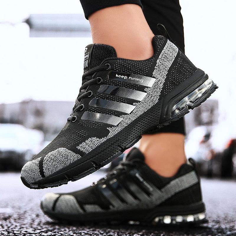 Men’s Air Cushion Running Sneakers – Lace-Up Athletic Shoes