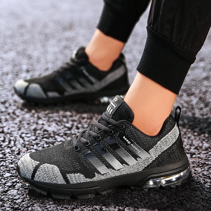 Men’s Air Cushion Running Sneakers – Lace-Up Athletic Shoes