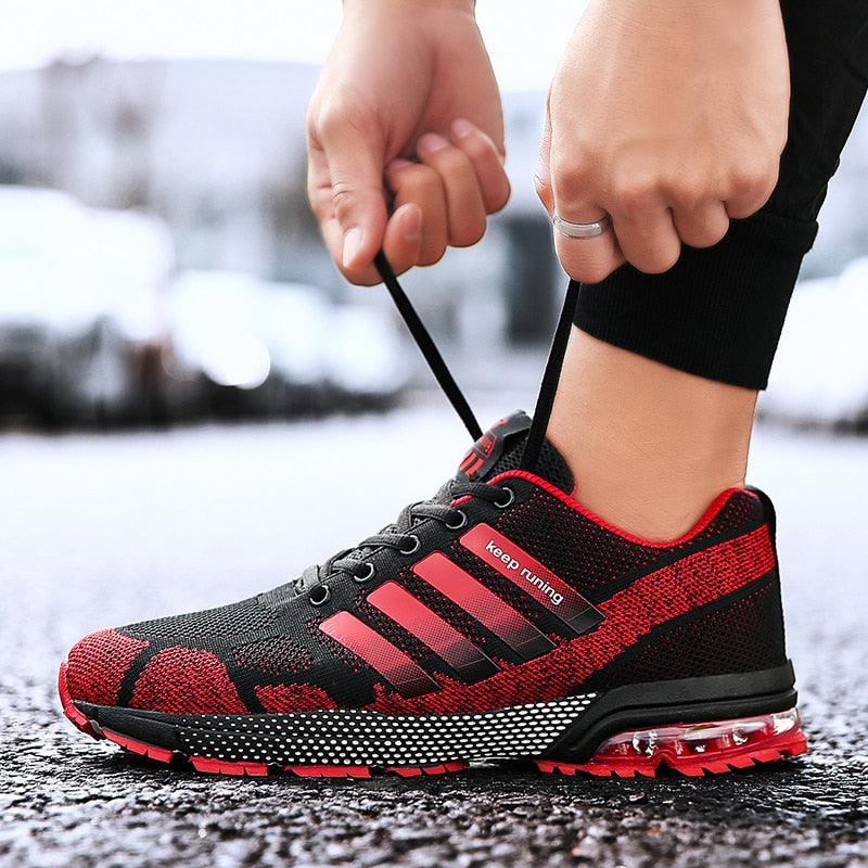 Men’s Air Cushion Running Sneakers – Lace-Up Athletic Shoes