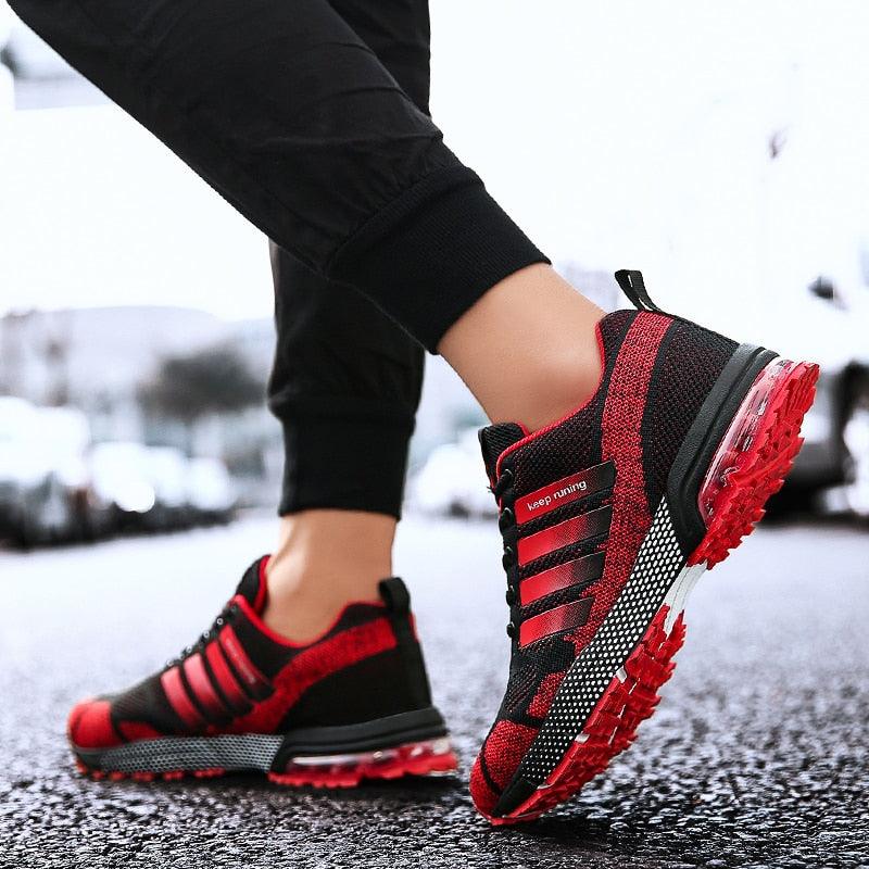 Men’s Air Cushion Running Sneakers – Lace-Up Athletic Shoes
