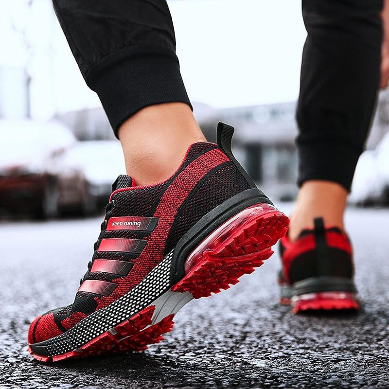 Men’s Air Cushion Running Sneakers – Lace-Up Athletic Shoes