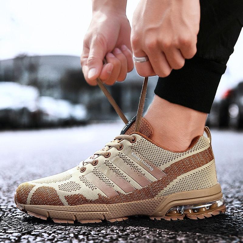 Men’s Air Cushion Running Sneakers – Lace-Up Athletic Shoes