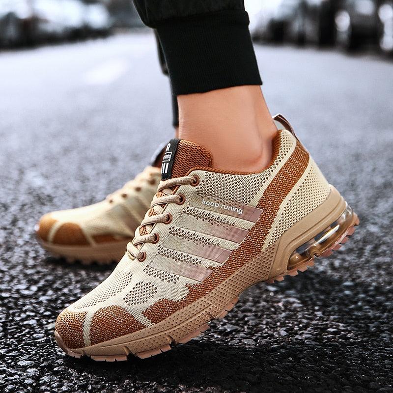 Men’s Air Cushion Running Sneakers – Lace-Up Athletic Shoes