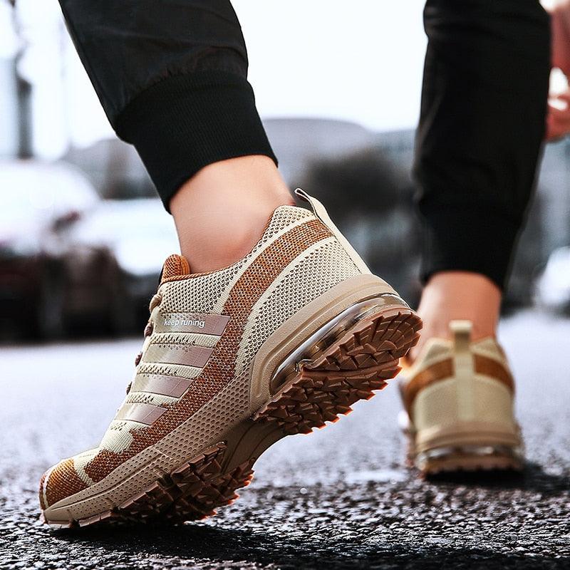 Men’s Air Cushion Running Sneakers – Lace-Up Athletic Shoes