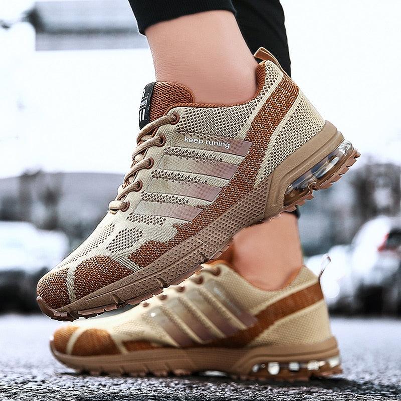 Men’s Air Cushion Running Sneakers – Lace-Up Athletic Shoes