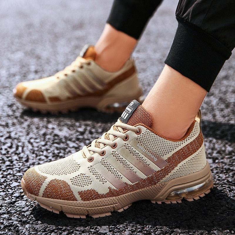 Men’s Air Cushion Running Sneakers – Lace-Up Athletic Shoes