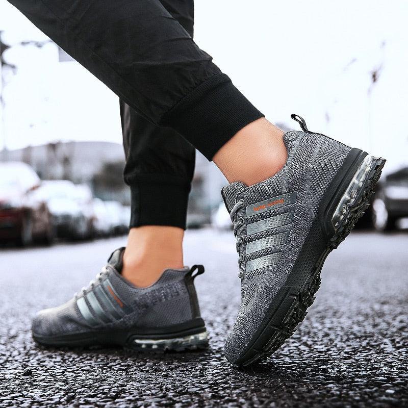 Men’s Air Cushion Running Sneakers – Lace-Up Athletic Shoes
