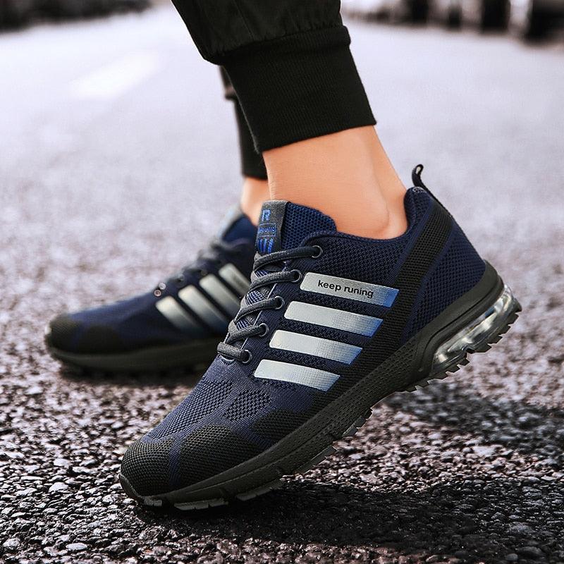 Men’s Air Cushion Running Sneakers – Lace-Up Athletic Shoes