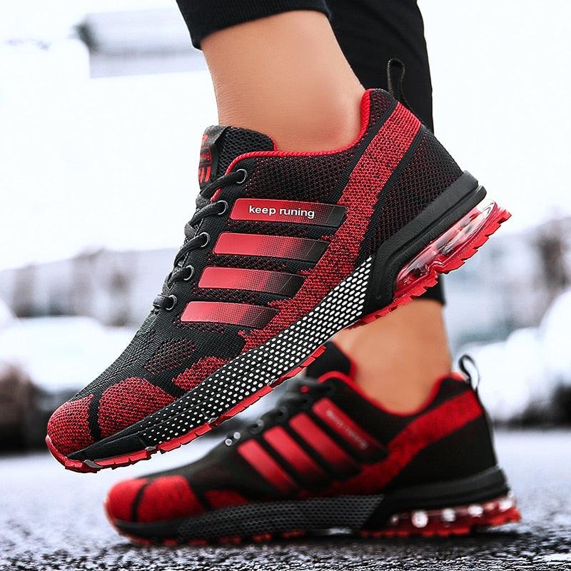 Men’s Air Cushion Running Sneakers – Lace-Up Athletic Shoes