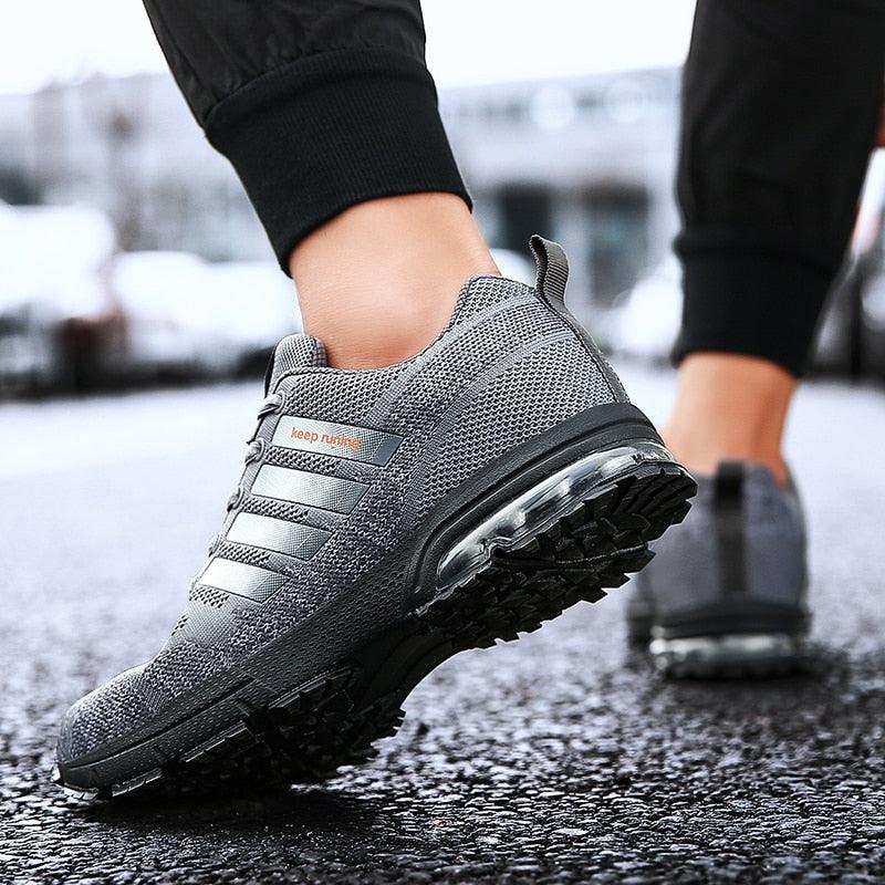 Men’s Air Cushion Running Sneakers – Lace-Up Athletic Shoes