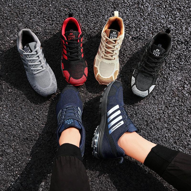 Men’s Air Cushion Running Sneakers – Lace-Up Athletic Shoes