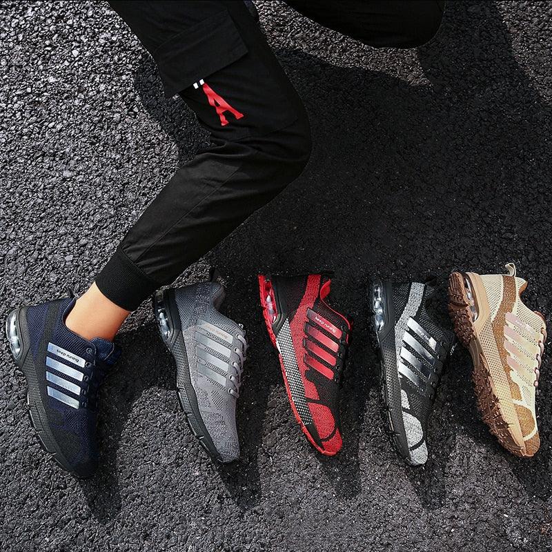 Men’s Air Cushion Running Sneakers – Lace-Up Athletic Shoes