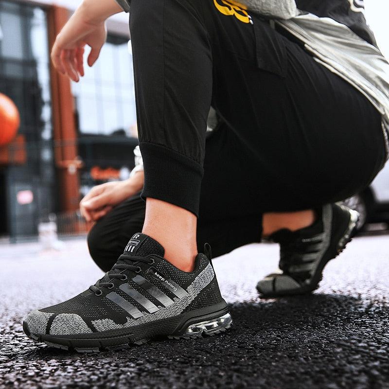 Men’s Air Cushion Running Sneakers – Lace-Up Athletic Shoes