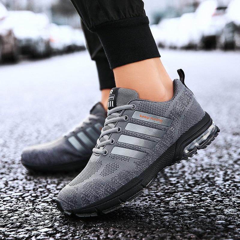 Men’s Air Cushion Running Sneakers – Lace-Up Athletic Shoes