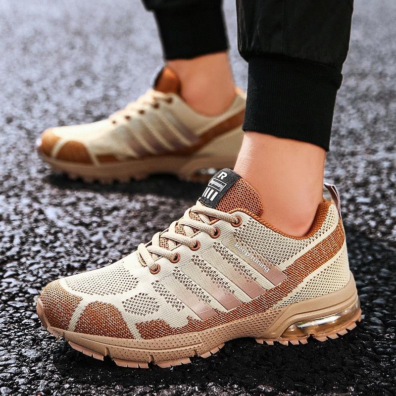 Men’s Air Cushion Running Sneakers – Lace-Up Athletic Shoes