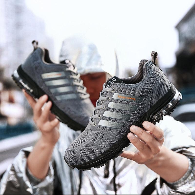 Men’s Air Cushion Running Sneakers – Lace-Up Athletic Shoes