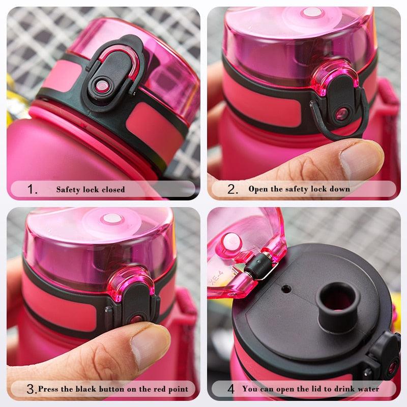 Tritan Sports Water Bottle with Time Marker – Leakproof Fitness Bottle